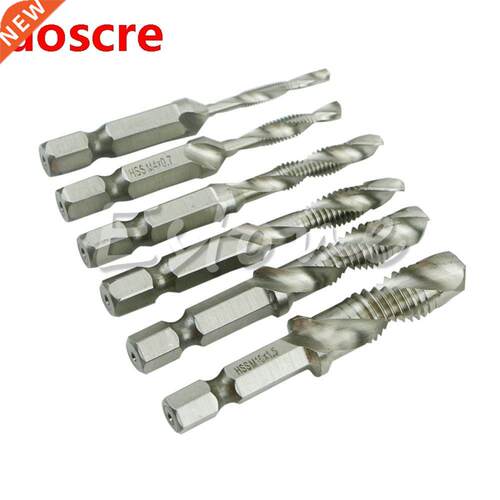 6Pcs High Speed HSS Machine Screw Thread Metric Plug Hand Ta