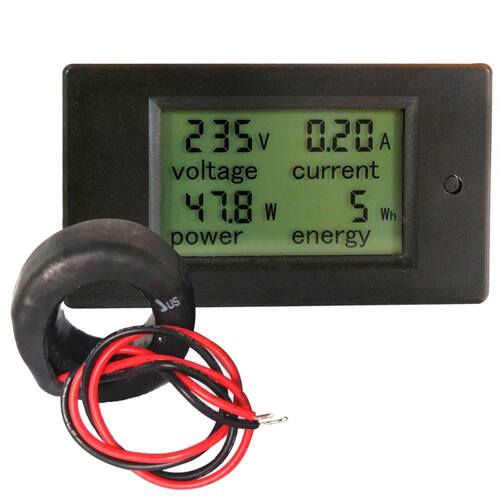 AC 80-260V LCD 0-100A Volt Watt Power Meter Ammeter Voltmete