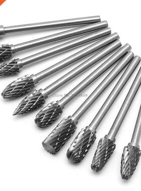 For 10Pcs 1/8 6mm Tungsten Carbide Cutter Rotary Burr Set CN