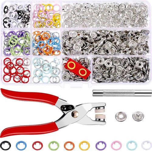 200 Sets Snap Buttons Rompers Snaps Craft Pliers Tool Prong
