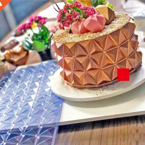 Cake Stencil 3D diamond Pattern Cake Decorating Plastic Lace