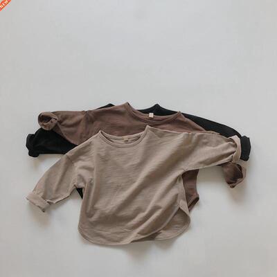 2021 Spring New Korean Style Baby Boys Cotton T-shirts Solid