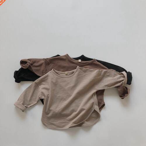 2021 Spring New Korean Style Baby Boys Cotton T-shirts Solid