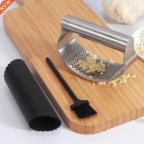 Garlic Press Crusher Set 100% Stainless Steel Kitchen Manual