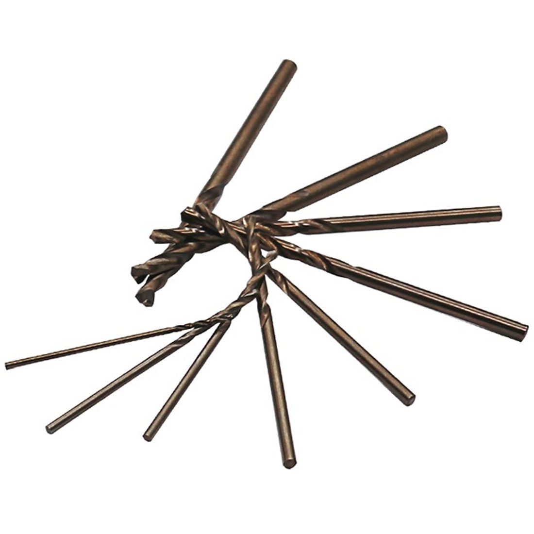HSS M35 Co Bit 10pcs Twist Bit Set 1mm/1.5mm/2.0mm/2.5mm/3.0