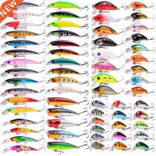 Mixed Colors Fishing Lure Set 5-10pcs Minnow Popper Wobbler
