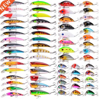 Mixed Colors Fishing Lure Set 5-10pcs Minnow Popper Wobbler