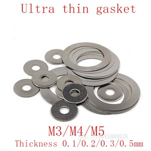 100pcs Stainless steel Flat Washer ltra thin gasket ltra-thi