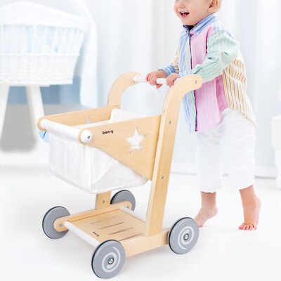 Wooden Children's Home Shopping Cart Toys Baby Toddler Toy S