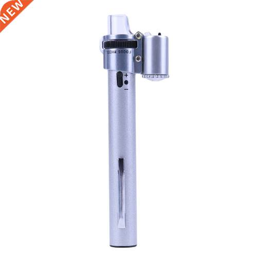 New Microscope 100x Metal Pen Home School Educational Toy Gi