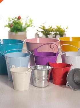 Metal Bucket Wedding Decoration Candy Box Flower Pot Table D