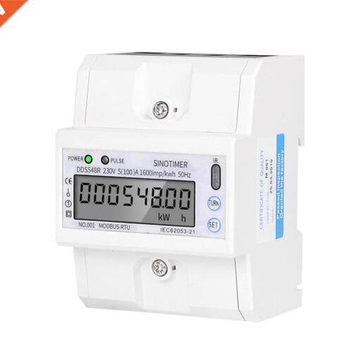 SINOTIMER DDS548R RS485 5-100A 20V AC Single Phase DIN Rail
