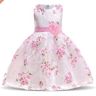 2022 Summer Kids Dresses For Girls Clothing Flower Toddler G