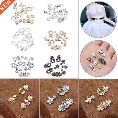 5Sets 15/18mm Mini Metal Belt Buckle Doll Bags Clothes Shoes