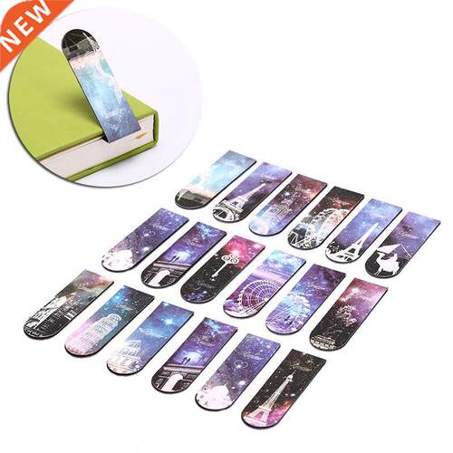 6 Pcs/lot Creative Paper Magnetic Bookmarks School Eiffel To