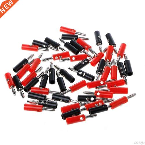 50 Pcs 4mm Banana Plug Connector Jack Screw-type Banana Head