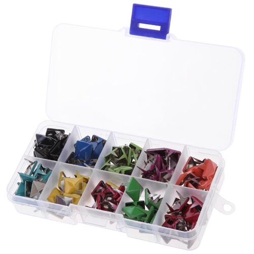107pcs Square Claw Rivets Spikes Nail Leather Shoes Belt Clo