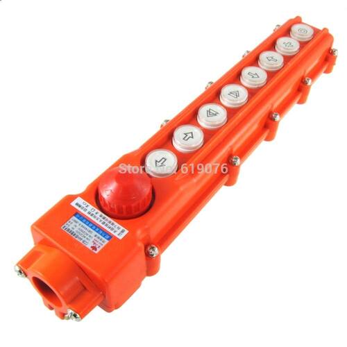 Rainproof 6 Ways Hoist Pushbutton Switch Pendant Control Sta