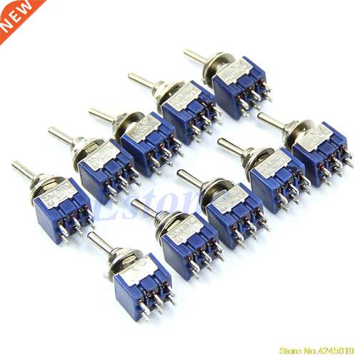 5Pcs 6-Pin DPDT ON-ON Mini Toggle Switch 6A 125VAC Mini Swit