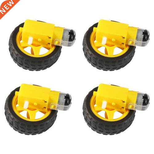 DC Electric Motor with Plastic TT Motor Tire Wheel 3-6V Dual