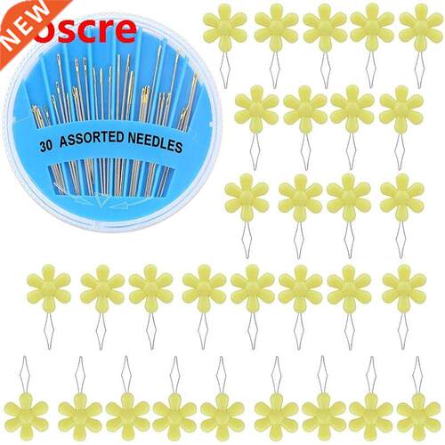 60Pcs Needle Threader Sewing Set 30Pcs Colorful Plastic Nee