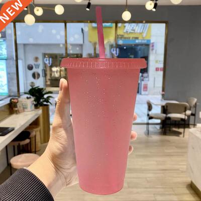 Creative Straw Cup Sequined Glitter Cup Colorful Coffee Juic