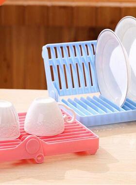 Kitchen Foldable Dish Plate Drying Rack Organizer Drainer Pl