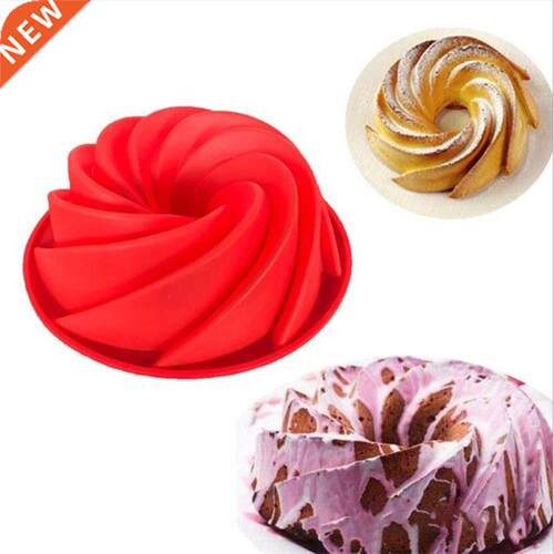 Large Spiral shape silicone Bundt Cake Pan 10- inch, Bread B