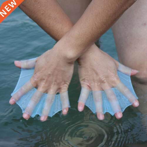 1Pair Unisex Frog Type Silicone Girdles Swimming Hand Fins