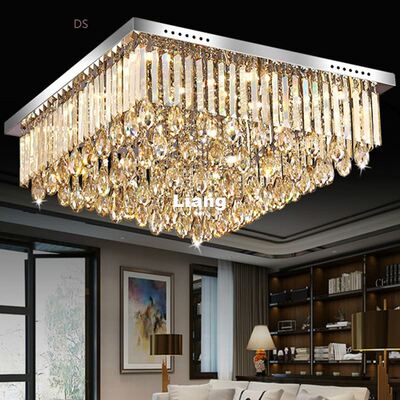 Newly Modern LED Crystal Ceiling Lamp Modern Champagne Color