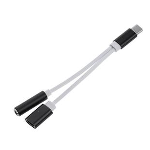 12cm Cable Charger Music 2 in 1 USB Type-C To 3.5mm Jack Con