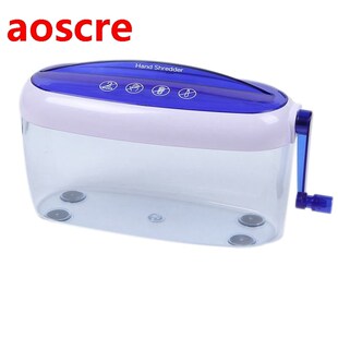 Mini Portable Paper Shredder A4 Manual Hand Crank Large Size