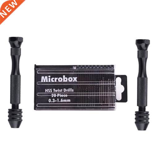 Precision Pin Vise Hand Drill with 20pcs Micro Twist Drill B