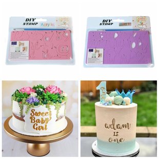 Embossed Mold Acrylic Ctoon DIY Alphabet Number Cake Cooki