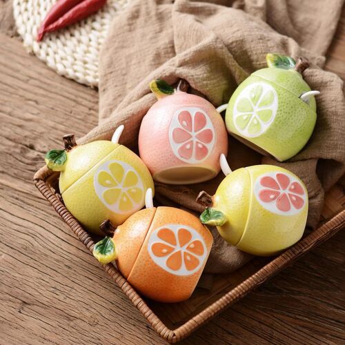 Fruit Ceramic Condiment Jar Kitchen Supplies Household