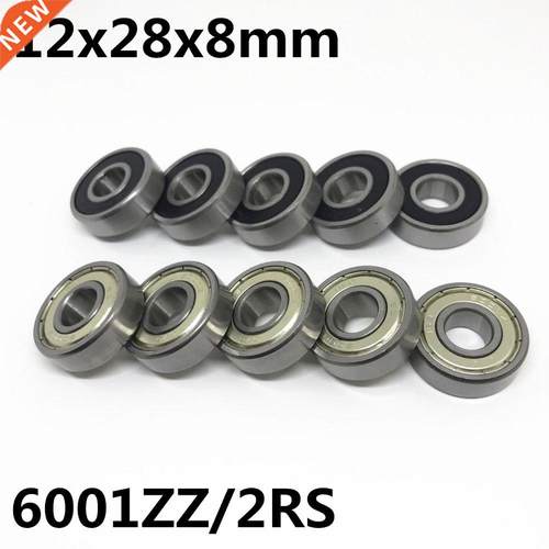 10Pcs High quality 6001ZZ 6001-2RS ball bearing 12x28x8 mm d