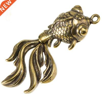 3D Brass Fish Casting Animal Figurine Retro Style Metal Scul