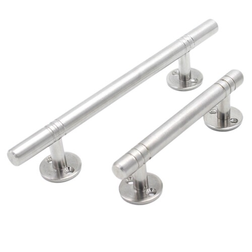 2Pcs Stainless Steel Door Handles Cabinet Drawer Pulls and K