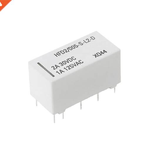 5V Coil istale Latching Relay DPDT 2A 30V DC 1A 125V AC HF
