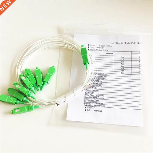 10PCS 1X8 SC APC fber optc plc spltter steel tube cable