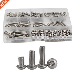 M2 M3 M4 M5 M6 Machine Hex Screw Set Bolts and Nuts 304 Stai