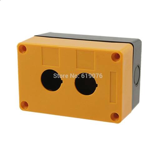 Control Station Yellow Black 2 Pushbutton Switch Box Case