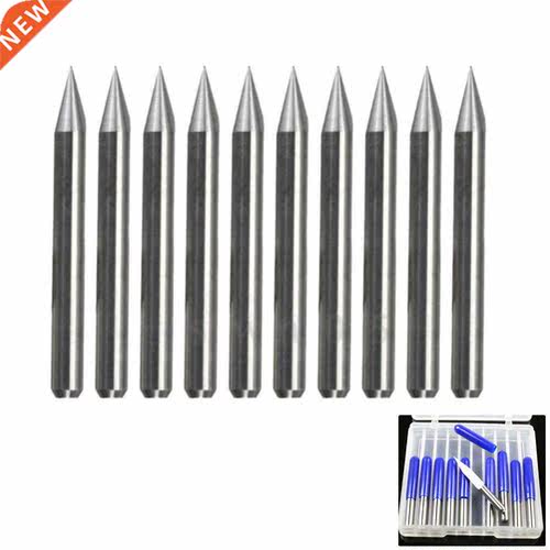 10PCS Tungsten Steel Flat Engraving Drill Bit 0.1mm 0 Degre