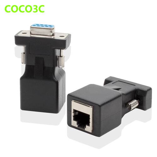 RS-22 Female to RJ45 Female Connector Convertor DB9 Serial
