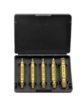 5pcs Double Side Drill Out Damaged Screw Extractor Broken Bo