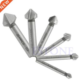6pcs HSS 3 Flute 90Countersink Chamfer Cutter End Mill Milli