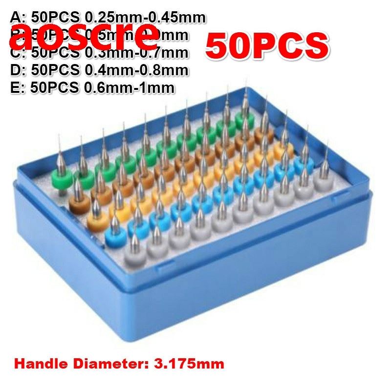 50pcs/set Tungsten Hard Alloy PCB Print Circuit Board Engrav