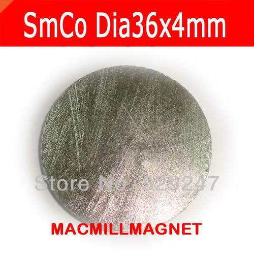 Free shipping, dia36x4mm SmCo magnet, 3pcs/pack, Whole Sales