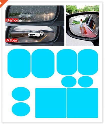 2/4PCS Car Rearview Mirror Rainproof Film Nano Mirror Anti-f