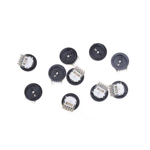 10Pcs Wheel Duplex Potentiometer B103 16X2mm 10K Ohm Double